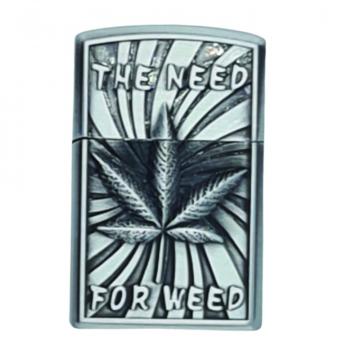 Bricheta - zippo, 3D relief, metalica, the need for weed