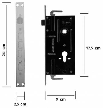 Broasca usa metalica cu cilindru drept