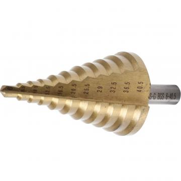 Burghiu din titan cu gaurire in trepte 6-40.5mm