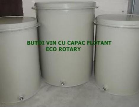 Butoaie vin PP. cu capac flotant 100 litri