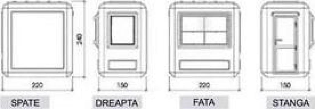 Cabine de paza dimensiuni 2200x1500x2400 mm