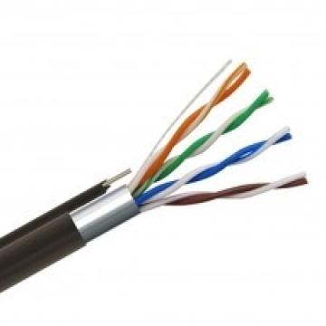 Cablu FTP negru cu sufa Q5+ / rola 305 ml