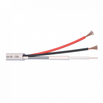 Cablu Microcoaxial + alimentare 2x0.5, Cupru 100%, 100m MCX7