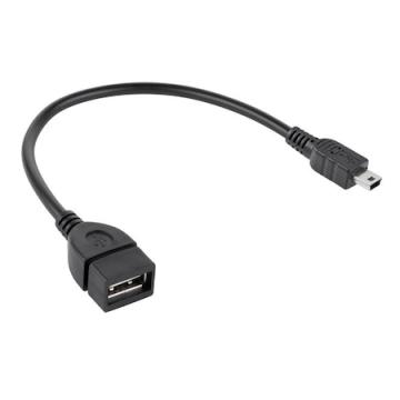 Cablu OTG USB mama - mini USB tata lungime 15 cm