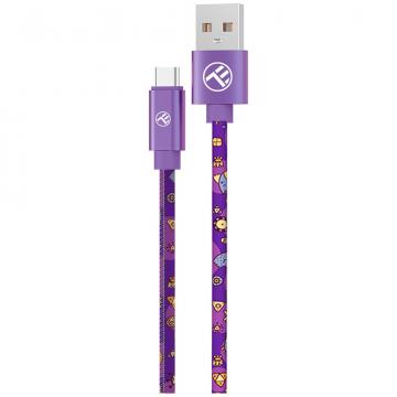 Cablu Tellur Graffiti USB to Type-C, 3A, 1m, Mov, TLL155641