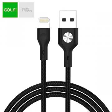 Cablu USB iPhone Lightning CD Leather Golf GC-60i negru