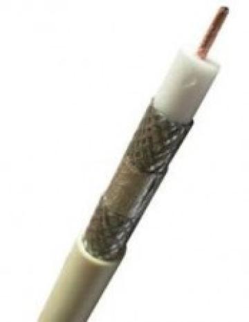 Cablu coaxial RG6 K-Tex alb / rola 100ml