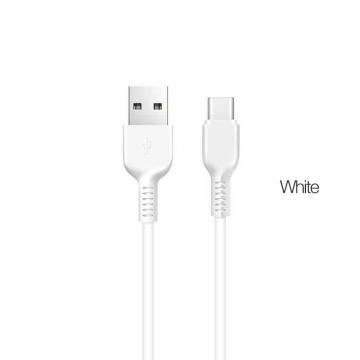 Cablu de date Hoco Type-C, silicon, X20 Flash, 1m, 2A, alb