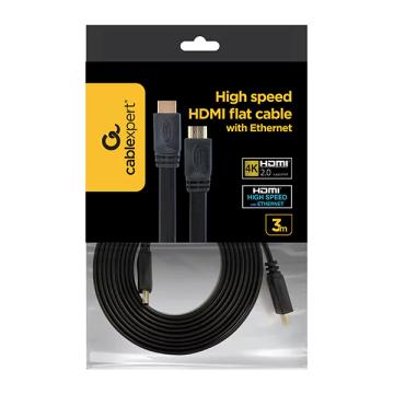 Cablu video Gembird, HDMI.T-HDMI.T, 3m, 4K, negru