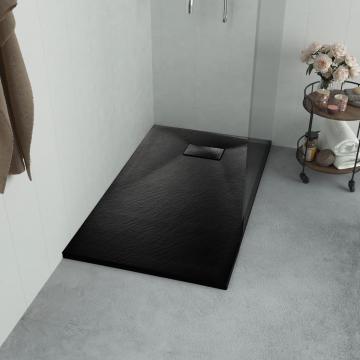 Cadita de dus, negru, 100 x 70 cm, SMC