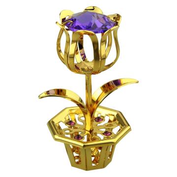 Cadou Lalea in ghiveci cu cristale Swarovski