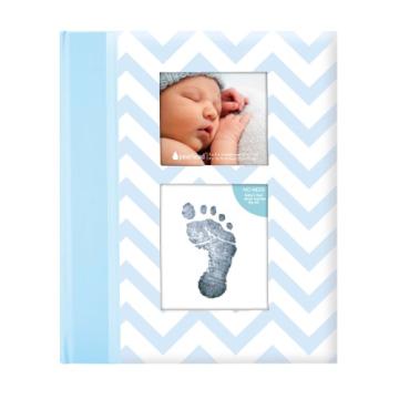 Cadou Pearhead Caietul bebelusului cu amprenta cerneala blue