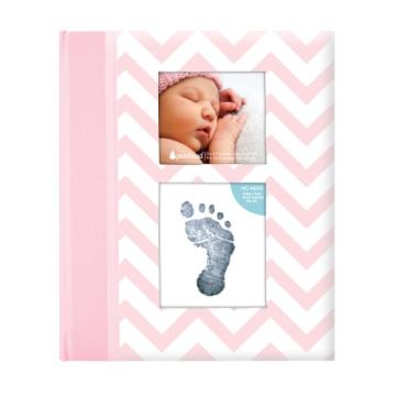 Cadou Pearhead Caietul bebelusului cu amprenta cerneala pink
