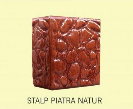 Cahle teracota Stalp + placa Piatra Natur