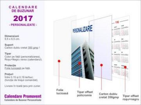 Calendare personalizate de buzunar 2017