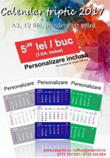 Calendare triptice personalizate