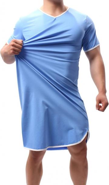 Camasa lejera de noapte, din bumbac, pentru barbati, XL