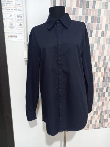 Camasa paza bleumarin din poplin