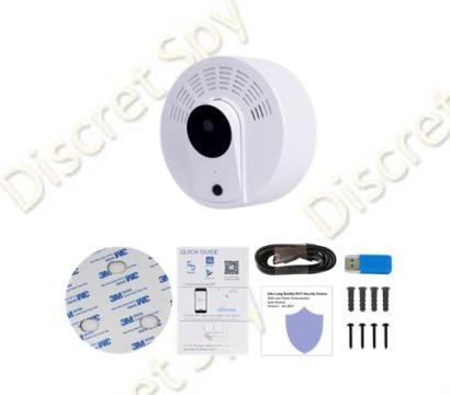 Camera ascunsa wi-fi LS008 in detector de fum fals, Full HD