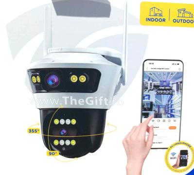 Camera de supraveghere wi-fi, exterior si interior, PTZ, HD