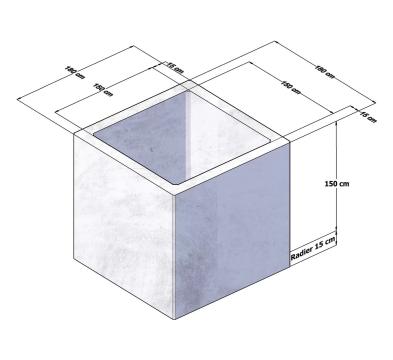 Camin de vane 150x150x150 cm
