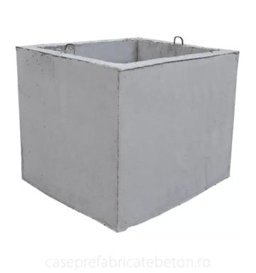 Camin patrat din beton dimensiune interioara 100 x 100 cm