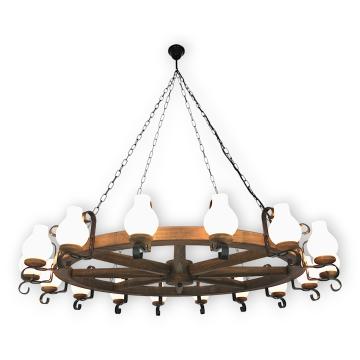 Candelabru roata D100 16X E14 antic EX-00310