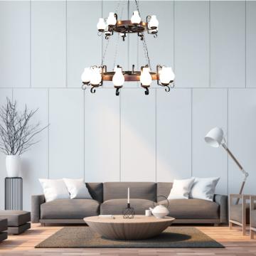 Candelabru roata D70+D50 20X E14 wenge EX-00331
