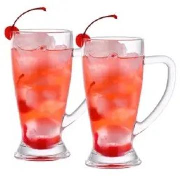 Cani din sticla transparenta pentru cafea, ceai, suc