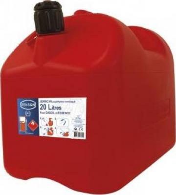 Canistra de 20 L din plastic cu cioc rigid anti-picurare