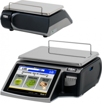 Cantar comercial cu eticheta touch screen Dibal D955 6/15 kg