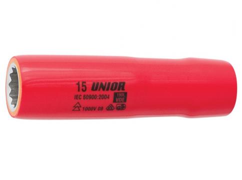 Cap cheie tubulara lunga 1/2" izolat la 1000 V, 18 mm