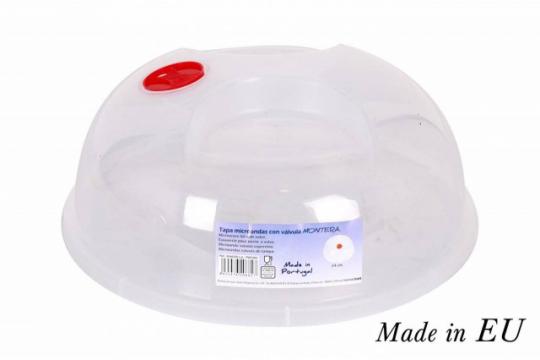 Capac plastic transparent cu orificiu, 24 cm