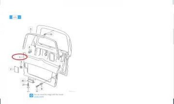Captuseala usa Hayon Seat 7M3867607EQ70