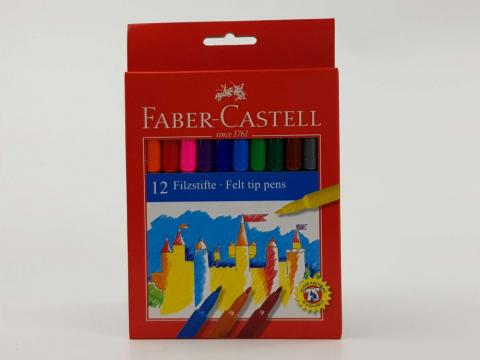 Carioci colorate 12 bucati Faber-Castell