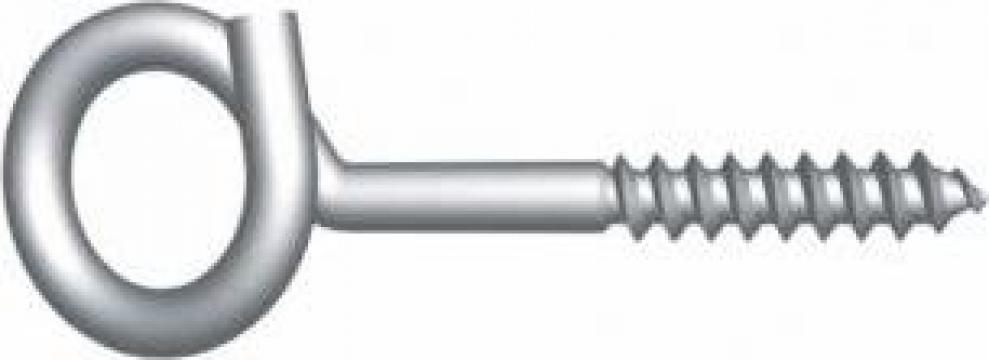 Carlig hinta leagan cu filet lemn 10x160 mm