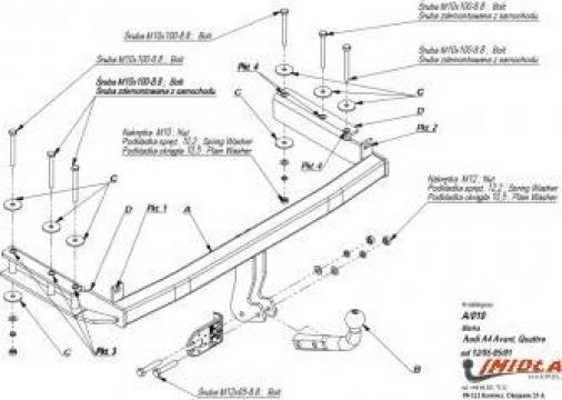 Carlig remorcare Audi A4