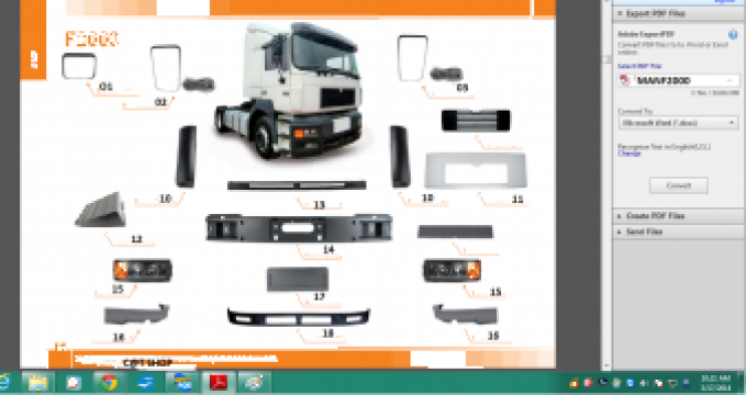 Caroserie camion Man F2000