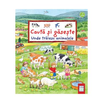 Carte copii, Unde traiesc animalele-Cauta si gaseste