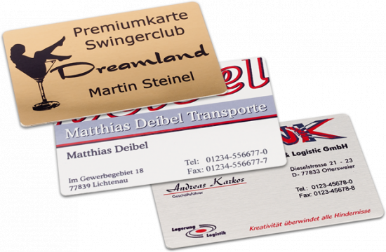 Carte de vizita din aluminiu argintiu 0.5mm