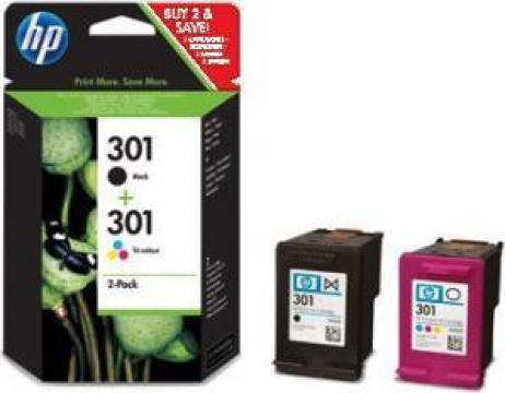 Cartus imprimanta Hp 301 pachet negru+color