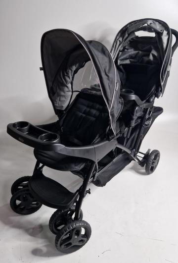 Carucior copii dublu Graco Stadium Duo Click negru/gri