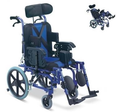 Carucior invalizi pliabil multipozabil pentru copii max 75kg