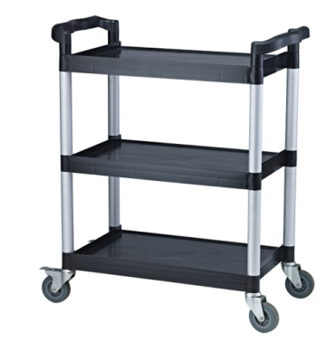 Carucior servire restaurant 3 polite negru 102x50x96cm Raki