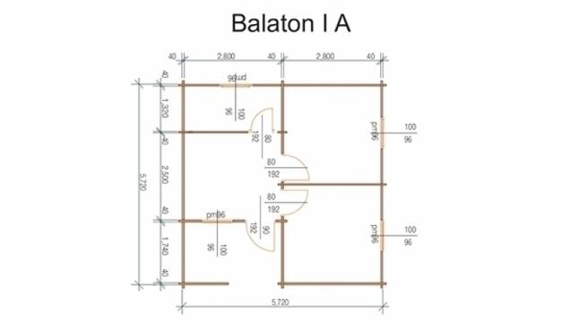 Casa de vara din lemn Balaton 1/a izolat