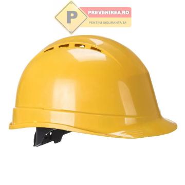 Casca de protectie ventilata galbena