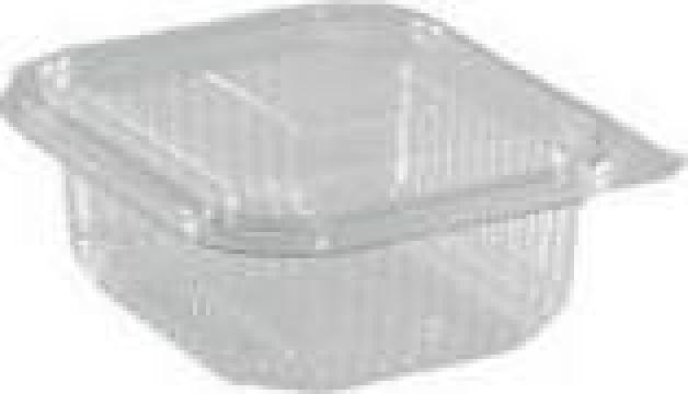 Caserola PET 250ml cu capac atasat
