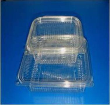 Caserole transparente pentru salate cu capac incorporate (PE