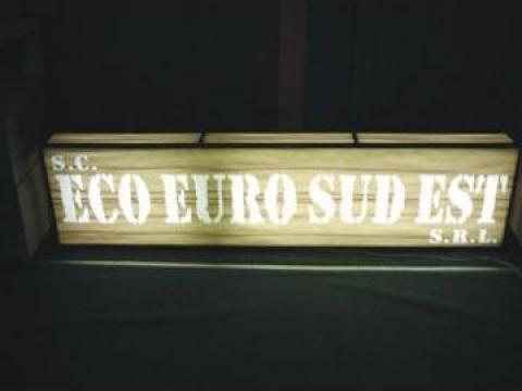 Caseta luminoasa simpla fata din poliplan