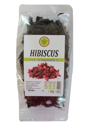 Ceai Hibiscus flori, Natural Seeds Product, 50 gr